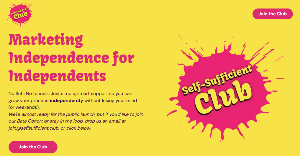 Self-Sufficient Club — Fat Tony UI